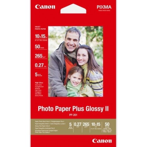 Papier 10x15cm Photo CANON Plus Glossy II - 2311B003 (50 feuilles 260g/m2)