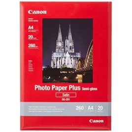1686B021 Papier A4 CANON Photo Paper Plus Satin (20 feuilles 260g/m2) - SG-201
