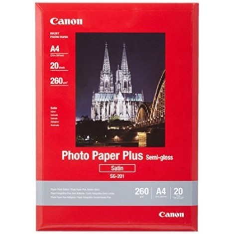1686B021 Papier A4 CANON Photo Paper Plus Satin (20 feuilles 260g/m2) - SG-201