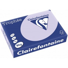Ramette de papier couleur Clairefontaine Trophée A4 500 feuilles Lilas 1872 (80g/m2)