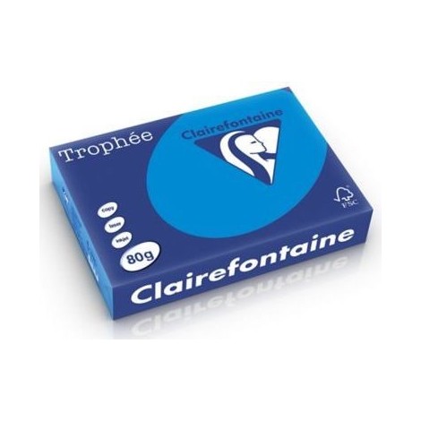 Ramette de papier couleur Bleu Turquoise Clairefontaine Trophée A4 500 feuilles 1781 (80g/m2)