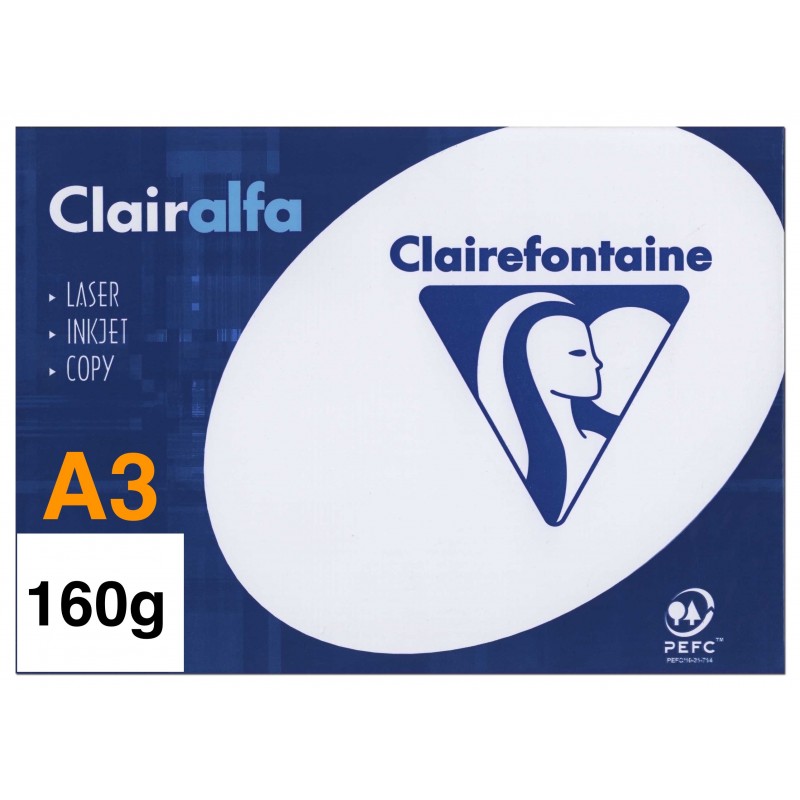 Ramette Clairalfa 2619 A3 160g Papier bureautique Clairefontaine