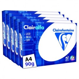 Carton de 5 ramettes de papier Clairefontaine A4-90g/m2