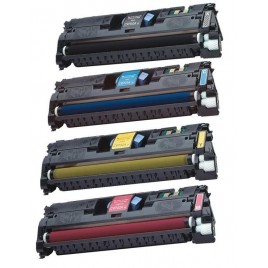 Pack de 4 Toners compatibles HP C9700A + C9701A + C9702A + C9703A - 5 000 + 3x 4 000 pages