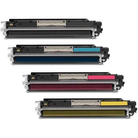 Pack de 4 Toners compatibles HP CE310A + CE311A + CE312A + CE313A - 1 200 + 3x 1 000 pages