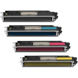 Pack de 4 Toners compatibles HP CF350A + CF351A + CF352A + CF353A - 1 300 + 3x 1 000 pages