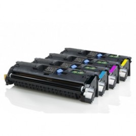 Pack de 4 Toners compatibles HP Q3960A + Q3961A + Q3962A + Q3963A - 5 000 + 3x 4 000 pages
