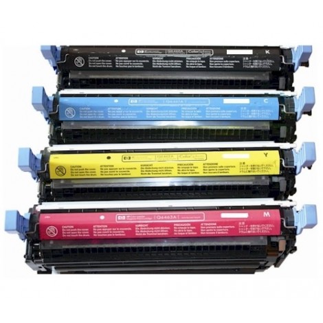 Pack de 4 Toners compatibles HP Q6460A + Q6461A + Q6462A + Q6463A - 4 x 12 000 pages