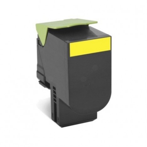 80C2SY0 - 802SY Jaune, Toner compatible LEXMARK - 2 000 pages
