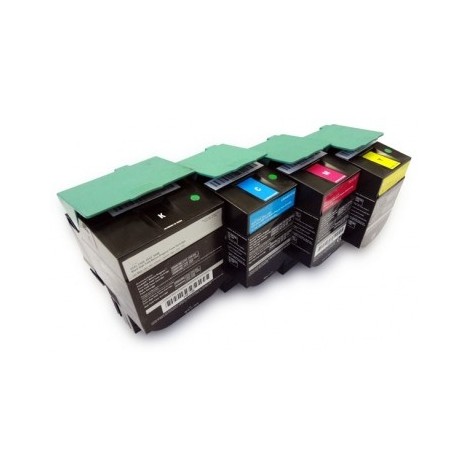 Pack de 4 Toners compatibles LEXMARK C544X1KG-CG-MG-YG - 6 000 + 3 x 4 000 pages