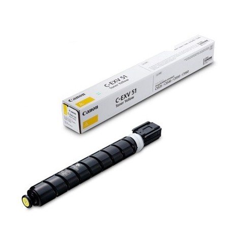 Canon C-EXV51 Cartouche de toner jaune d'origine - 0484C002 - Capacité : 60 000 pages