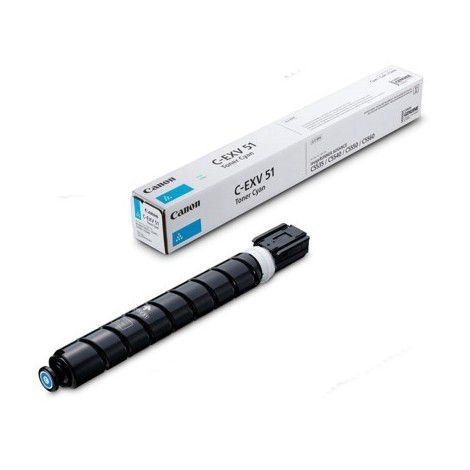 Canon C-EXV51 Cartouche de toner cyan d'origine - 0482C002 - Capacité : 60 000 pages