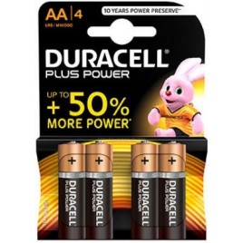 DURACELL AA LR6 - 4x Piles Alcalines Plus Power