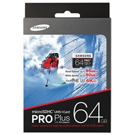 Carte mémoire Samsung PRO Plus 64GB microSDXC UHS-I + Adaptateur SD