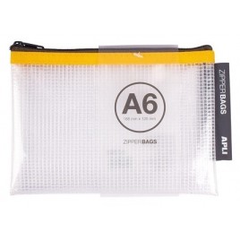 Zipper Bags A6 - 16,8cm x 12,5cm - en PVC renforcé transparent