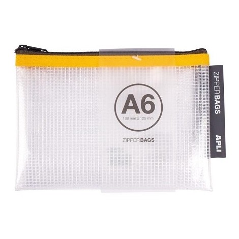 Zipper Bags A6 - 16,8cm x 12,5cm - en PVC renforcé transparent