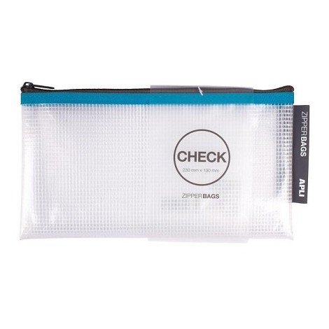 Zipper Bags format chéquier - 23cm x 13cm - en PVC renforcé transparent
