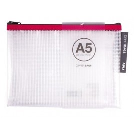 Zipper Bags A5 - 23,5cm x 17,5cm - en PVC renforcé transparent