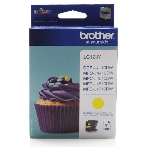 ORIGINAL BROTHER LC-123Y Jaune - 5,7ml - 600 pages