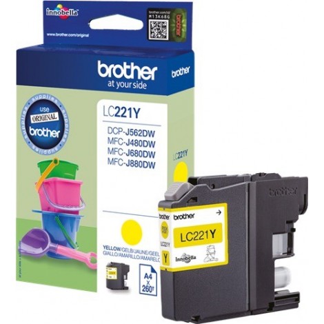 ORIGINAL BROTHER LC-221Y Jaune - 260 pages