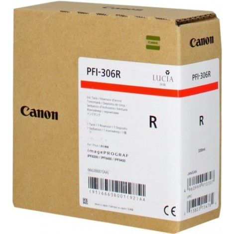 ORIGINAL CANON PFI-306R Rouge (6663B001) - 330ml