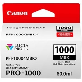 ORIGINAL Canon Cartouche d'encre Noir (mat) PFI-1000mbk 0545C001 80ml