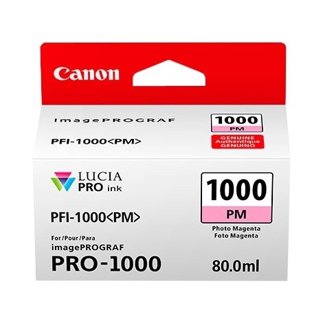 ORIGINAL Canon Cartouche d'encre Magenta Clair PFI-1000pm 0551C001 80ml