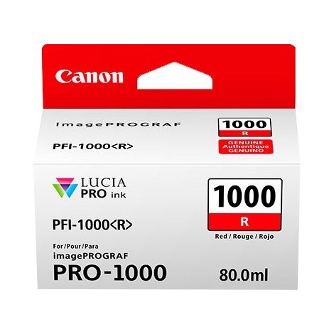 ORIGINAL Canon Cartouche d'encre Rouge PFI-1000r 0554C001 80ml