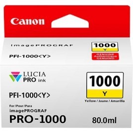 ORIGINAL Canon Cartouche d'encre Jaune PFI-1000y 0549C001 80ml