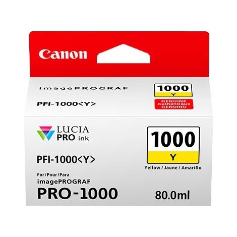 ORIGINAL Canon Cartouche d'encre Jaune PFI-1000y 0549C001 80ml