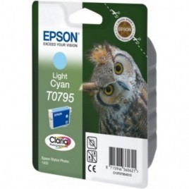 ORIGINAL EPSON T0795 Photo Cyan - Chouette - 11ml - 560 pages