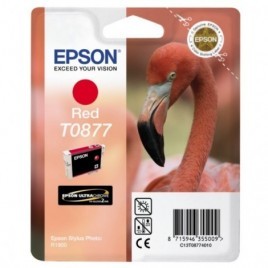 ORIGINAL EPSON T0877 Rouge - Flamant Rose