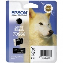 ORIGINAL EPSON T0968 Noire mat - Loup Blanc