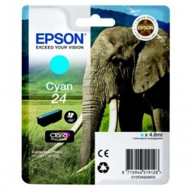 ORIGINAL EPSON T2422 Cyan - Eléphant - 4.6ml - 360 pages