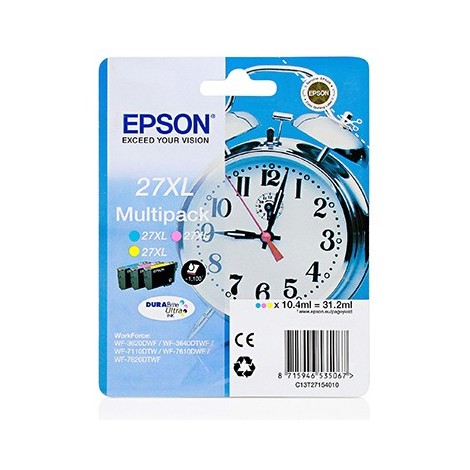 ORIGINAL EPSON T2715 Multipack Couleur - Réveil - 3 x 10.4ml - 3 x 1.100 pages