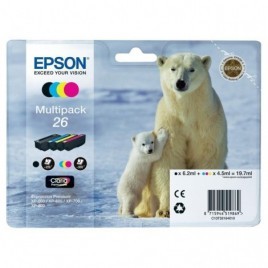 ORIGINAL EPSON T2616 standard - Ours Polaire - 1x 6.2ml + 3x 4.5ml - 200 + 3x 300 pages