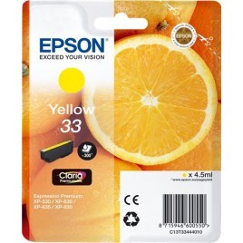 ORIGINAL EPSON T3344 Jaune - Orange - 4.5ml - 300 pages