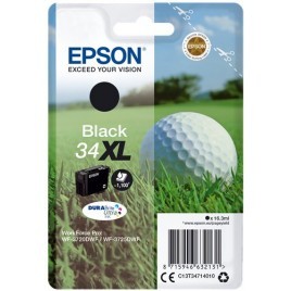 ORIGINAL EPSON T3471 XL Noire - Balle de Golf - 16.3ml - 1.100 pages