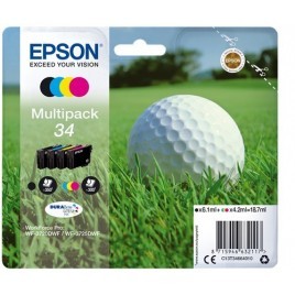 ORIGINAL EPSON T3466 Multipack - Balle de Golf - 1x 6.1ml + 3x 4.2ml - 350 + 3x 300 pages