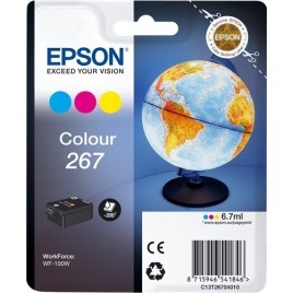 ORIGINAL Epson Cartouche d'encre couleur C13T26704010 T267 ~200 pages 6.7ml - Globe