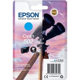 ORIGINAL EPSON 502 Cyan - T02V24 - C13T02V24010 - Jumelles - 3.3ml - 165 pages