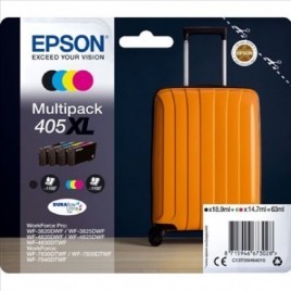 Multipack ORIGINAL EPSON 405 XL - T05H6 - Valise - 1x 18.9ml + 3x 14.7ml - 4x 1100 pages