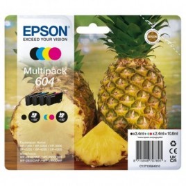Multipack ORIGINAL EPSON 604 - T10G6 - Ananas - 1x 3.4ml + 3x 2.4ml - 150 + 3x 130 pages