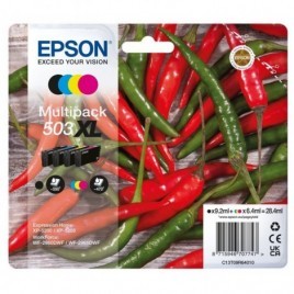 Multipack 4 cartouches 503XL EPSON - C13T09R64010 - Piments - 1x 9.2ml + 3x 6.4ml - 550 + 3x 470 pages