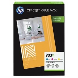 Pack ORIGINAL HP 903XL Cyan + Magenta + Jaune 1CC20AE - 3x 9.5ml - 3x 825 pages