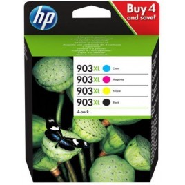 Pack ORIGINAL HP 903XL Noir + Cyan + Magenta + Jaune 3HZ51AE - 1x 21.5ml et 3x 9.5ml - 4x 825 pages