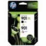 ORIGINAL HP 901 Noir XL + 901 Couleurs SD519AE - 14ml + 9ml - 700 + 360 pages