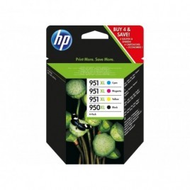 ORIGINAL HP 950 XL Noir + 951 XL Couleurs C2P43AE - 1x 53ml + 3x 17ml - 1x 2.300 + 3x 1.500 pages
