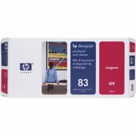 Tête d'impression ORIGINAL HP 83 Magenta UV C4962A + dispositif de nettoyage