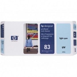 Tête d'impression ORIGINAL HP 83 Cyan Clair UV C4964A + dispositif de nettoyage